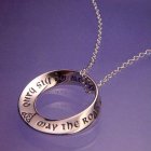 Irish Blessing Mobius Necklace - Sterling Silver