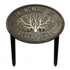 Great Oak Memorial Marker. Personalized