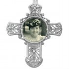 In Loving Memory Photo Cross Memorial Ornament