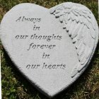 Forever in our Hearts Angel Wing Garden Stone