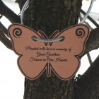 Tree Charm - BUTTERFLY Shaped "Charmlet." Personalized