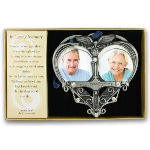 In Loving Memory Double Photo Memorial Ornament (BEST SELLER) - Click Image to Close