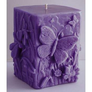 Butterflies and Dragonflies Luminary-Style Candle - Click Image to Close