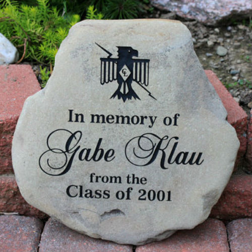 A Custom Engraved Garden Memorial Stone - MEDIUM Personalized - Click Image to Close