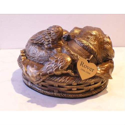 Angel Dog - Pet Urn, Medium. Can Be Personalized - Click Image to Close