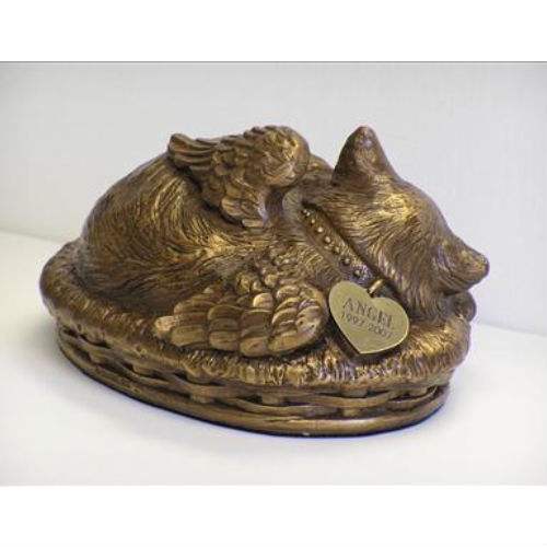 Angel Kitty Pet Urn. Can Be Personalized - Click Image to Close