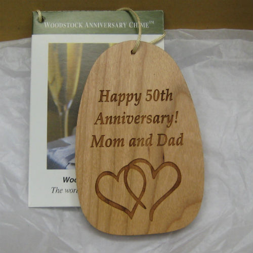 Medium "ANNIVERSARY" Wind Chime. Personalized - Click Image to Close