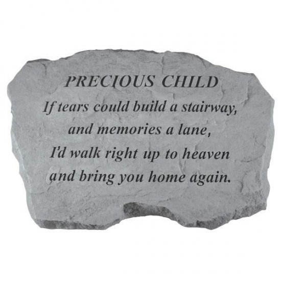 Precious Child "If Tears" Memorial Stone - Click Image to Close