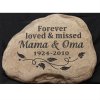 A Custom Engraved Garden Memorial Stone - MEDIUM Personalized