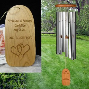 Large "WEDDING" Wind Chime. Personalized