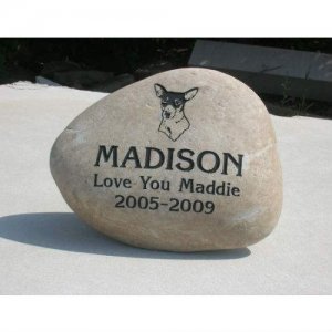 Pet Garden Memorial Stone, Large. Personalized