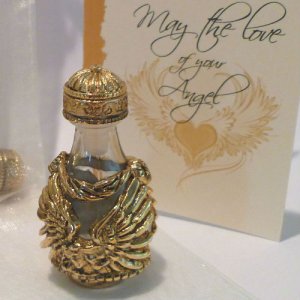 Angel Wings Tear Bottle & FREE Matching Tray - GOLD