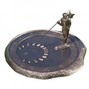 Golfer Sundial - French Bronze