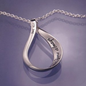 Love You Always Teardrop Necklace -Sterling Silver (BEST SELLER)