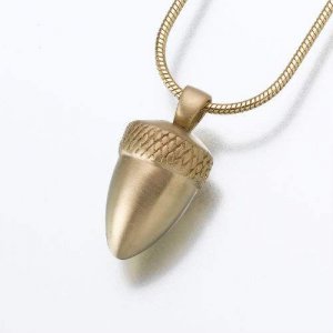 Acorn Keepsake Cremation Jewelry - Gold Vermeil