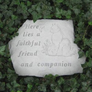 Faithful Friend and Companion Cat Garden Stone