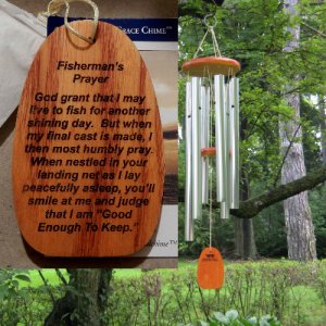 Medium "FATHER'S - FISHERMAN'S PRAYER" Wind Chime. Personalized