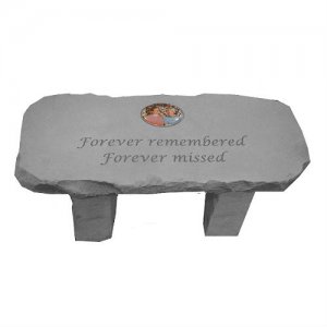 Forever Remembered "PHOTO CAMEO" Garden Memorial Bench