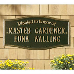 Planted in Honor of Wall Plaque. Personalized