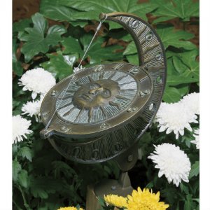 Sun and Moon Sundial - Weathered Bronze