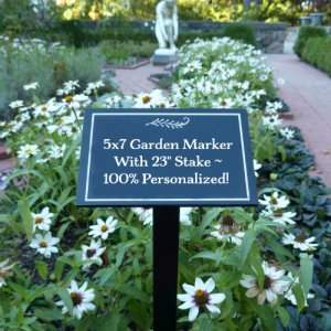 100% Custom Garden / Tree Marker - 5"x7" + Garden Stake