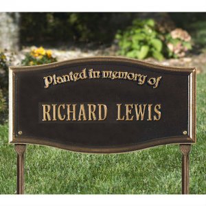 Planted in Memory of Lawn Marker. ONE LINE. Personalized