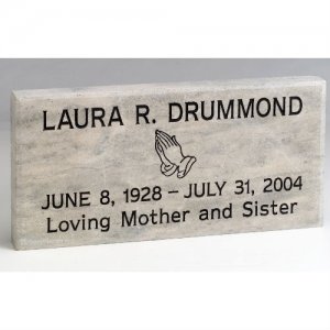 Dolomitic Stone Memorial Marker - LARGE. Personalized