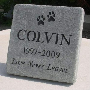 Pet Memorial Blue-Gray Flagstone. Personalized