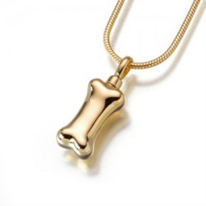 Dog Bone Keepsake Necklace - Gold Vermeil