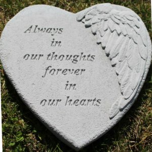 forever in our hearts angel wing garden stone kb-08905