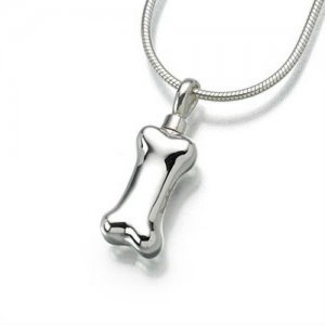 Dog Bone Keepsake Necklace - Sterling Silver