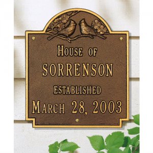 Cardinal Anniversary - Wedding House Plaque. Personalized