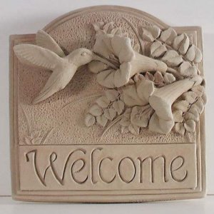 Hummingbird Welcome Plaque