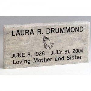 Dolomitic Stone Memorial Marker. Personalized