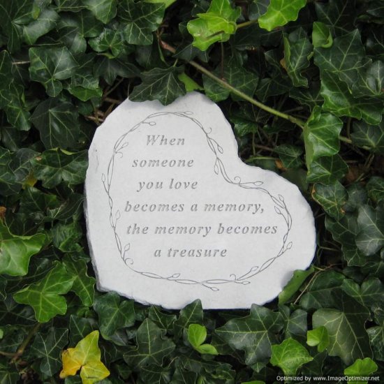 When Someone You Love Garden Heart Stone - Click Image to Close