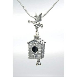 Birdhouse Bell Necklace