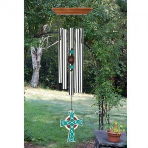 Small "IRISH CELTIC CROSS" Wind Chime