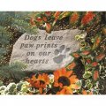 Dogs Leave Paw Prints Garden Stone