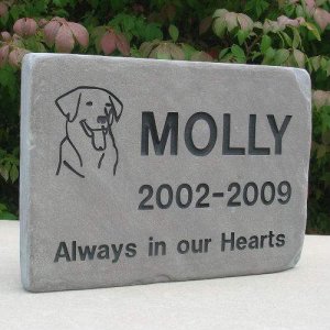 Pet Memorial Lilac Flagstone (12"x12"). Personalized