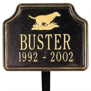 Retriever Dog Memorial Marker. Personalized