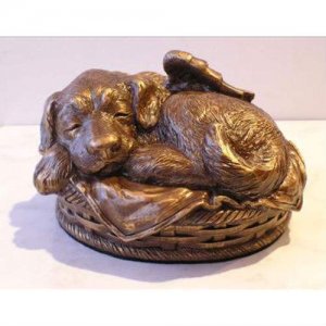 Angel Dog - Pet Urn, Medium. Can Be Personalized