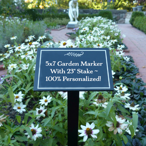 100% Custom Garden / Tree Marker - 5"x7" + Garden Stake - Click Image to Close