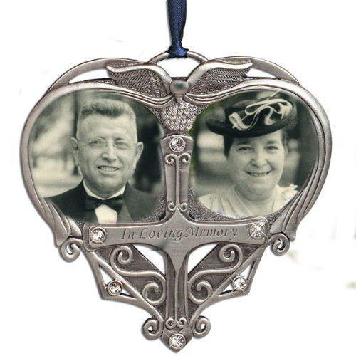 In Loving Memory Double Photo Memorial Ornament (BEST SELLER) - Click Image to Close