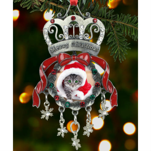 Meowy Christmas Cat Photo Ornament - Click Image to Close