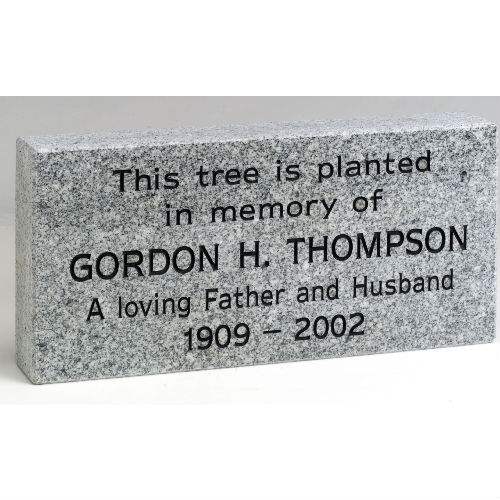 Georgia Gray Granite Marker - Medium. Personalized - Click Image to Close