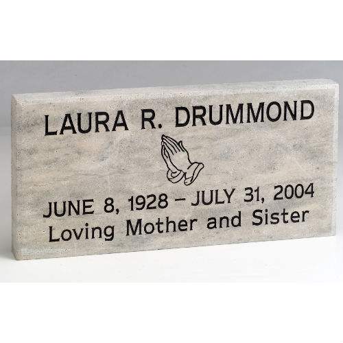 Dolomitic Stone Memorial Marker. Personalized - Click Image to Close