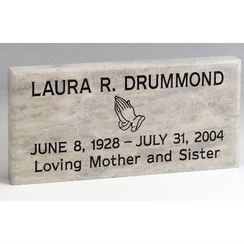 Dolomitic Stone Memorial Marker - LARGE. Personalized - Click Image to Close