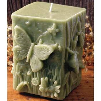 Butterflies and Dragonflies Luminary-Style Candle - Click Image to Close