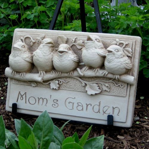 Baby Birds Plaque - Mom's Garden - Click Image to Close