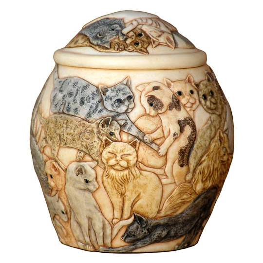 Cats Galore Pet Urn (BEST SELLER) - Click Image to Close